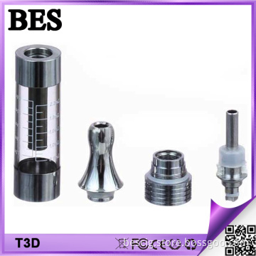 Dual Coil T3d Clearomizer Huge Vapor, No Burning Taste